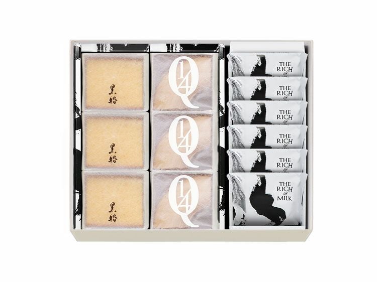 黒船カステラbebe(3個)・クアルトバウム(3個)・ザ リッチ アンド ミルク(6枚)の詰合せ