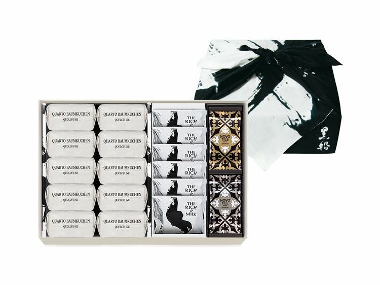 クアルトバウム(10個)・ザ リッチ アンド ミルク(6枚)・ノボタイル(12枚)の詰合せ